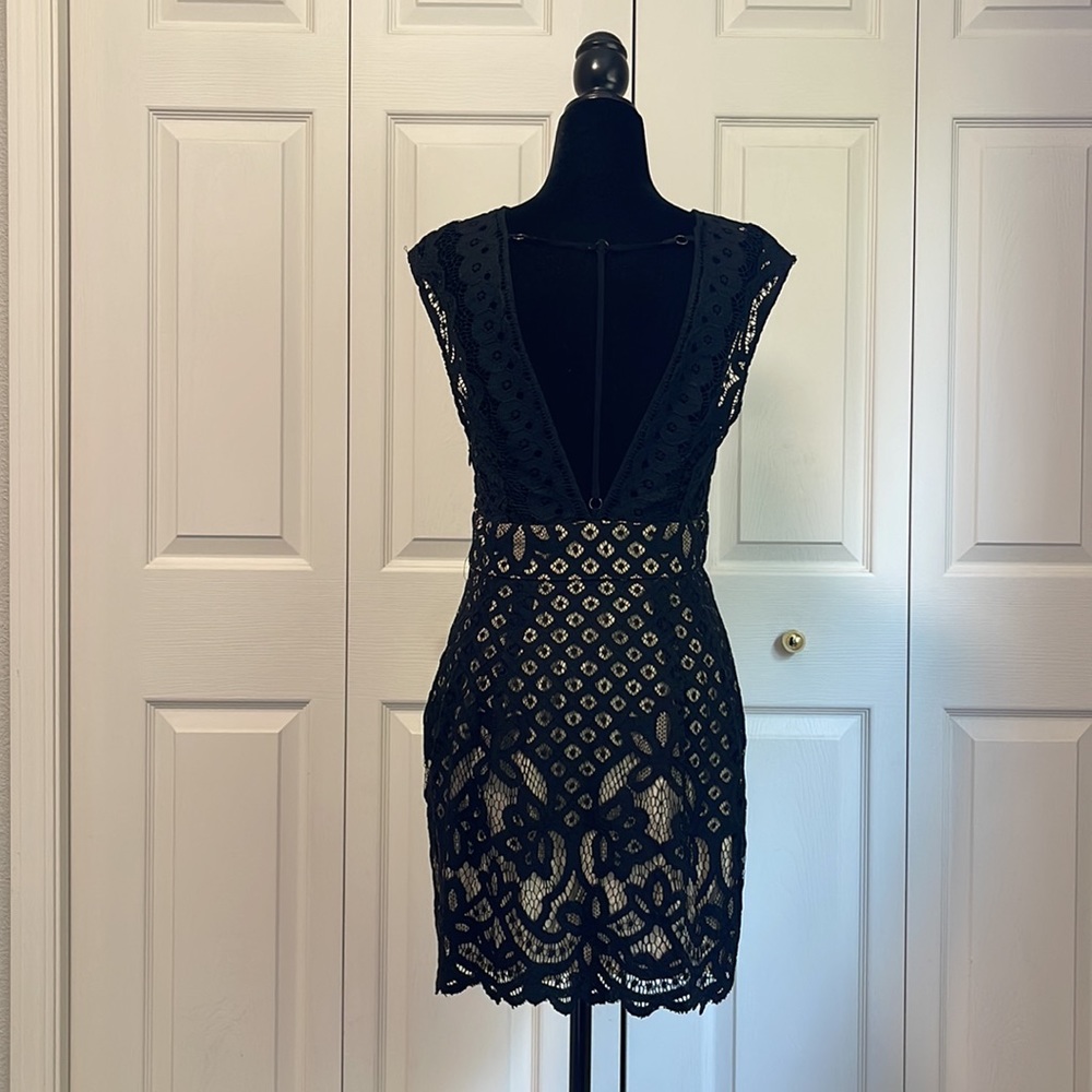 Free People | Million Lovers Lace Dress in Black - Picture 4 of 16
